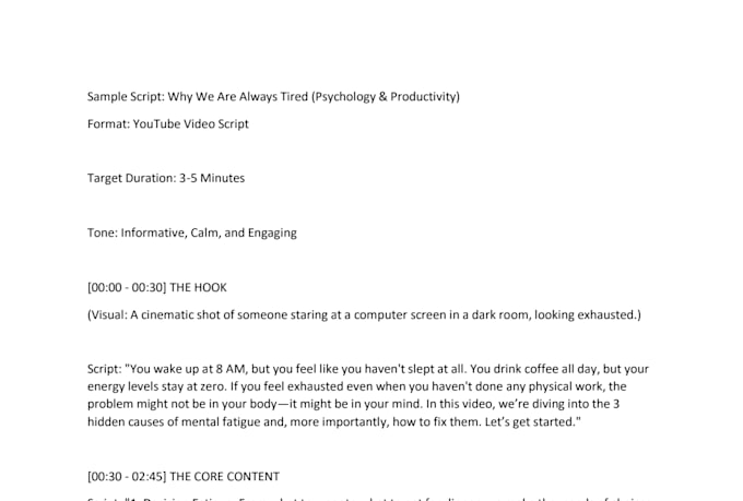 write high retention video scripts